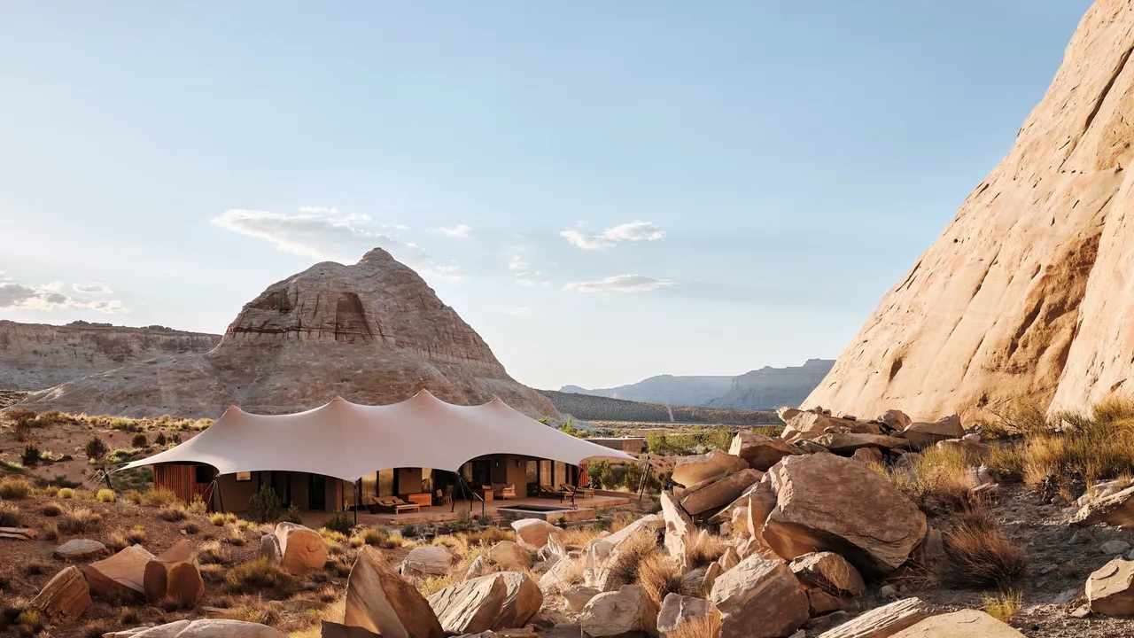 Camp Sarika 2BR Pavilion in the Utah desert